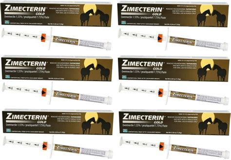 Zimecterin Gold Horse Wormer De Wormer Tape Worm 6 Tubes Ebay