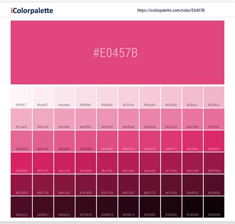 Pantone 205 C Color | Hex color Code #E0457B information | Hsl | Rgb ...