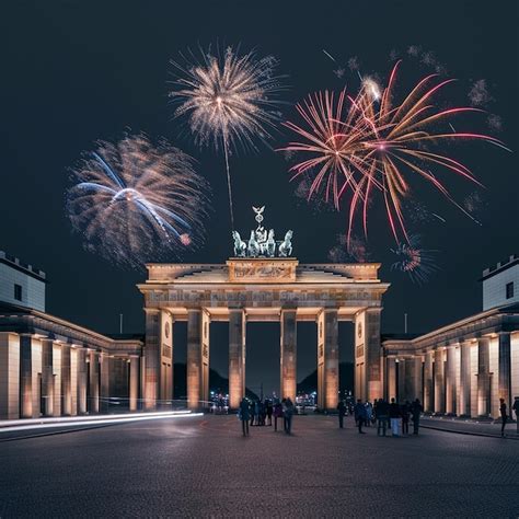 Premium Photo | New Years Eve Fireworks Celebration at Brandenburg Gate