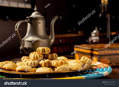 Arabic Sweets Maamoul Coffee On Traditional Stock Photo 1906776748 ...