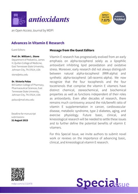(PDF) Advances in Vitamin E Research 