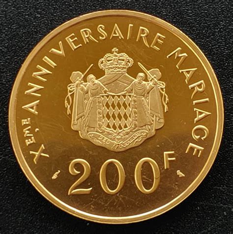 Monaco Proof 1966 200 Franc Grace Rainier 32gm Gold 1000 Minted All