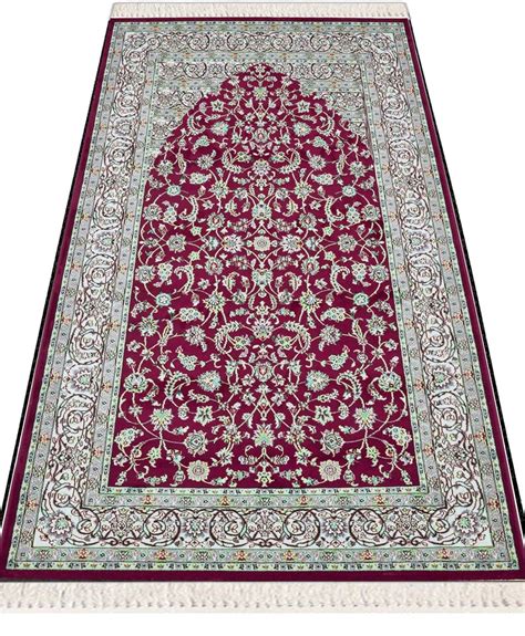 Personalized Foam Padded Velvet Persian Oriental Prayer Rug With Yaseen