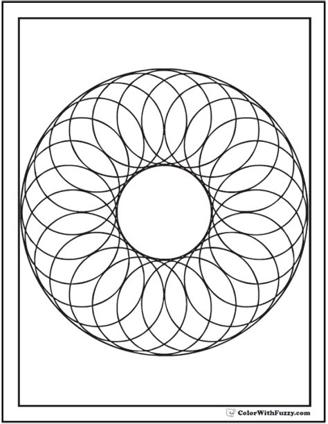 Geometric Shapes Coloring Pages: Circle of Circles