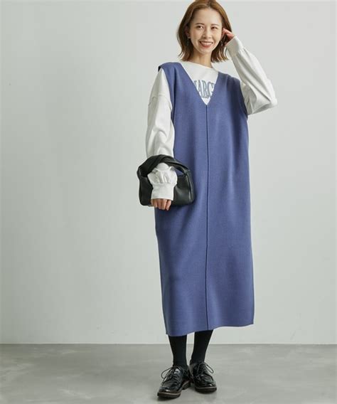 Rope Picnic（ロペピクニック）の「アンチピリングニットジャンパースカート（ジャンパースカート）」 Wear