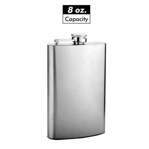 Ffukov Stainless Steel Whiskey Alcohol Pocket Flask With Portable 8 Oz