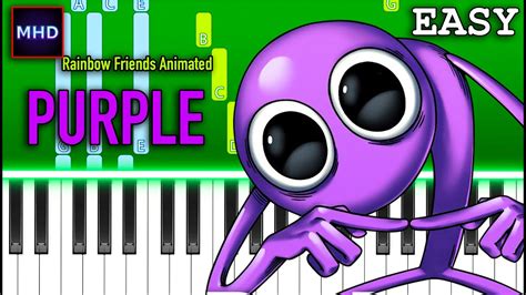 Purple Rainbow Friends Animated Rap Song Roblox Piano Tutorial