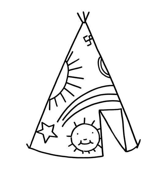 Teepee Coloring Pages - Coloring Home