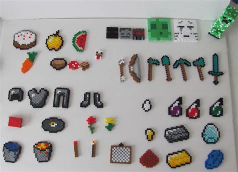 My Minecraft Perler Bead Collection Diy Pearl Beads Pattern Diy