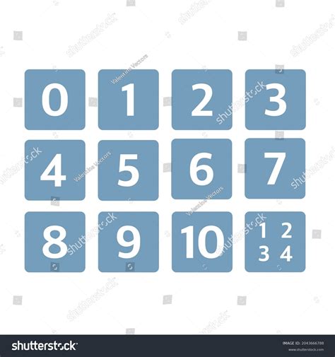 Number 1234 Over 530 Royalty Free Licensable Stock Illustrations