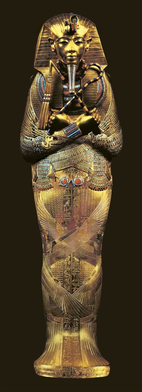 Egyptian Paintings From Sarcophagus Of Tutankhamen Characteristics At