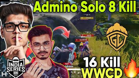 Godlike 16 Kill Wwcd In Bgis 🔥 Admino Solo 8 Kill 😯 Godlike On Fire