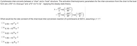 Solved Cyclohexane Inter Converts Between A Chair And A Chegg