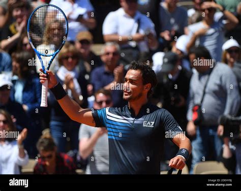 Fabio Fognini Of Italy Plays A Forehand During His Mens Singles First