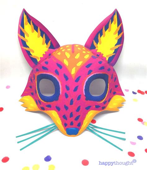 4 Printable Alebrije Masks Diy Halloween Masks Origami Paper Art