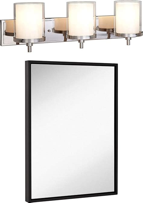 Amazon Hamilton Hills Clean Large Modern Black Frame Wall Mirror