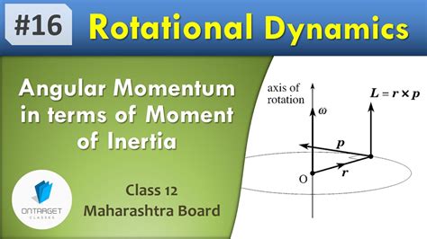 Angular Momentum In Terms Of Moment Of Inertia Rotational Dynamics