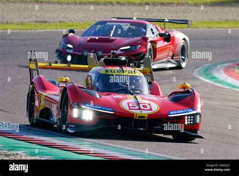 Ferrari 499p Hypercar With 296 Gt3 Action During The Ferrari Finali