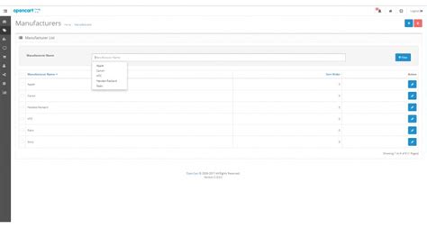 OpenCart OCMOD Manufacturers Filters