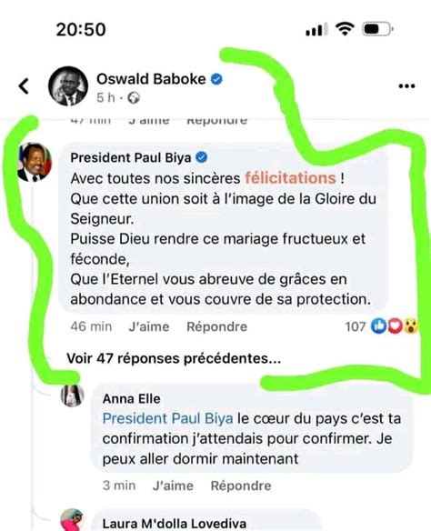 Vive Pol Mique Au Cameroun Le Compte Facebook Du Pr Sident Paul Biya