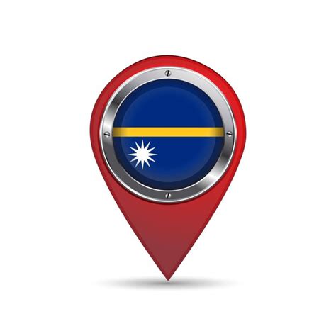 Premium Vector D Pin Icon With Nauru Flag Inside Vector Image