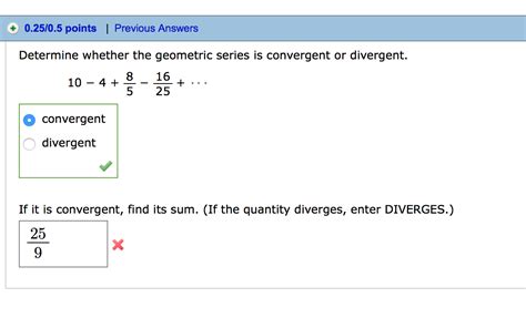 Solved Determine Whether The Geometric Series Is Convergent