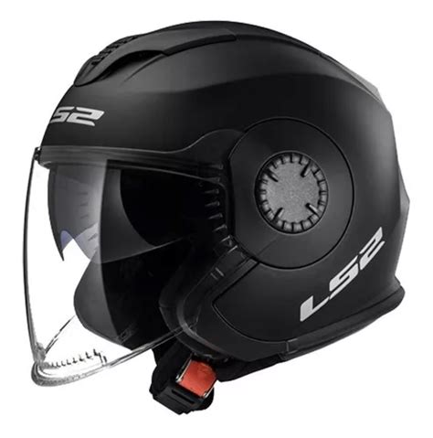 Capacete De Motocicleta Open Ls2 Of570 Verso Matte Black Double Viseira