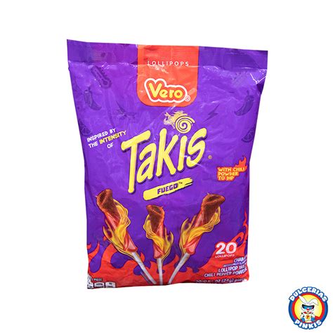 Vero Takis Fuego Lollipops 20pc Get A Mexican Lollipop In Our Online