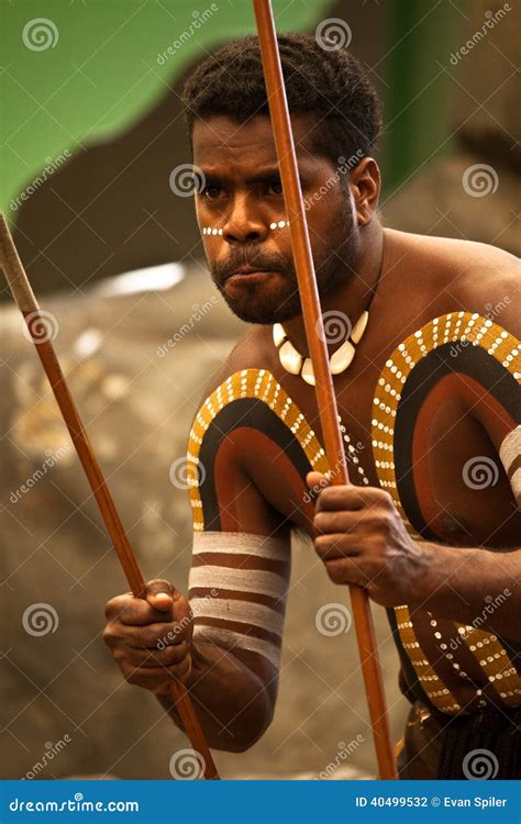 Aborigines Actor At A Performance Editorial Photography - Image of ...