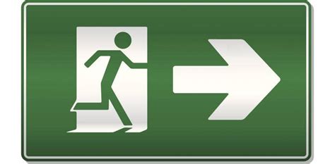 Using Exit Signs with Arrow