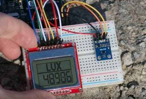 DIY Light Lux Meter Using BH1750 Sensor Arduino And Nokia 5110