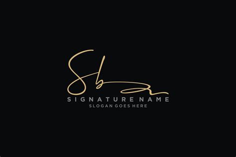 Plantilla De Logotipo De Firma De Carta Inicial Sb Dise O Elegante