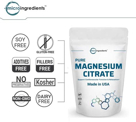 Polvo Citrato De Magnesio Microingredients 2 Lb 907 G Envío gratis