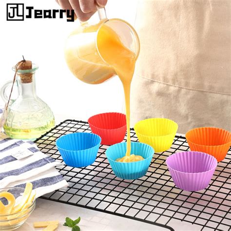 Jearry Round Silicone High Temperature Resistant DIY Baking Cake Cup