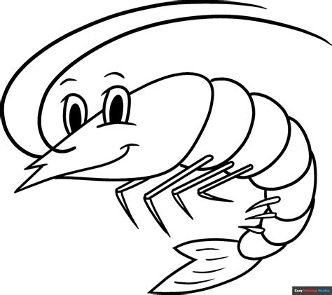 Shrimp Coloring Page | Easy Drawing Guides