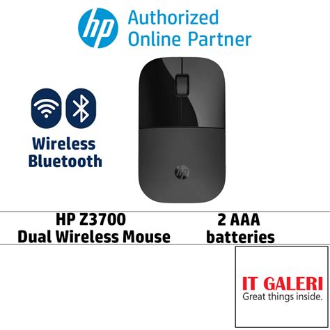 Jual Hp Z3700 Dual Black Mouse Wireless And Bluetooth Shopee Indonesia