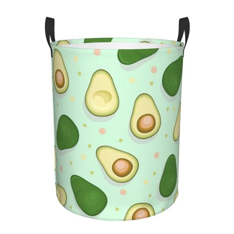 Fotbe Avocado Laundry Basket With Handles Waterproof Large Laundry