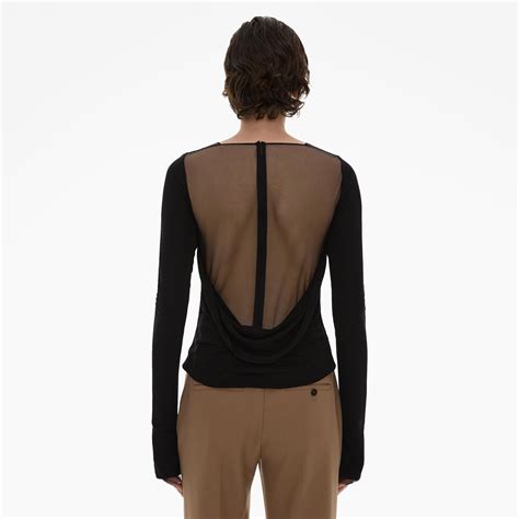 Helmut Lang Sheer Back Top Reversible