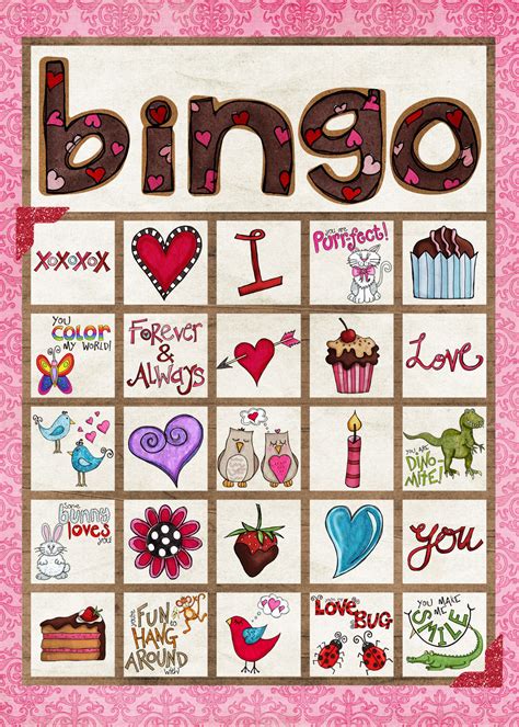 Sets Of Free Printable Valentine Bingo Cards