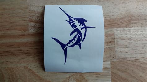 Blue Marlin Sailfish Fishing Vinyl Decal 22 Colors And 11 Etsy