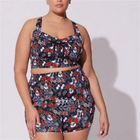 Torrid Swim Torrid Nwt Retro Wireless Ruched Cups Bikini Top And Bottom Set Poshmark