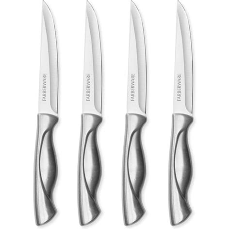 Farberware Classic 4 5 Inch Stamped Stainless Steel Steak Knife Set Of