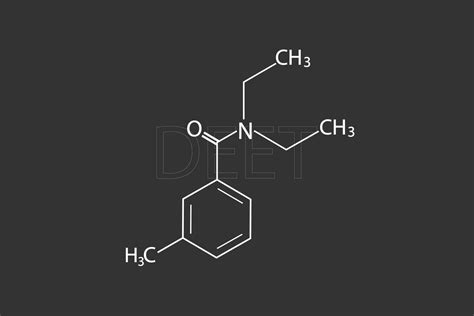 Deet Molecular Skeletal Chemical Formula 37076518 Vector Art At Vecteezy