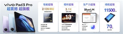 AI生产力平板vivo Pad3 Pro正式发布，2999元起售 - 通信终端 — C114通信网
