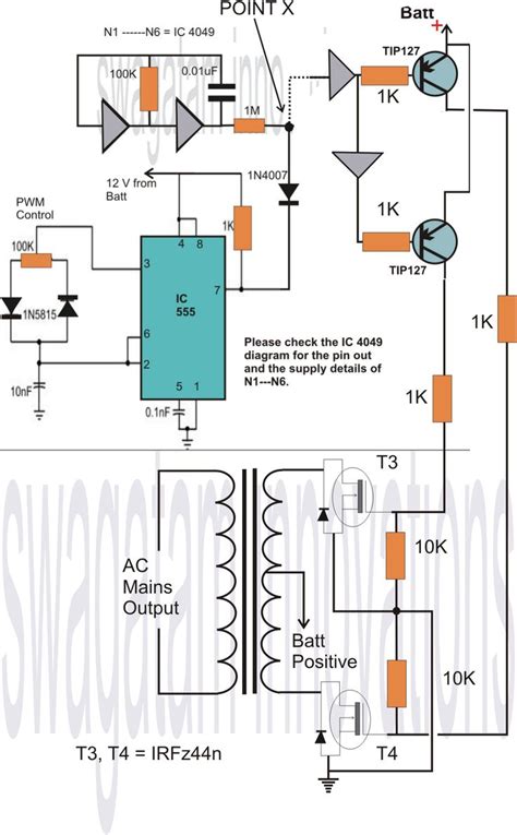 Watt Inverter Circuit Diagram