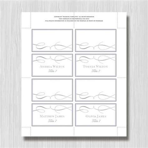 68 Free Printable Wilton Place Card Word Template For Ms Word By Wilton