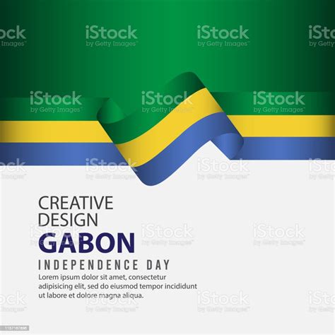 Gabon Perayaan Hari Kemerdekaan Desain Kreatif Ilustrasi Template Vektor Ilustrasi Stok Unduh