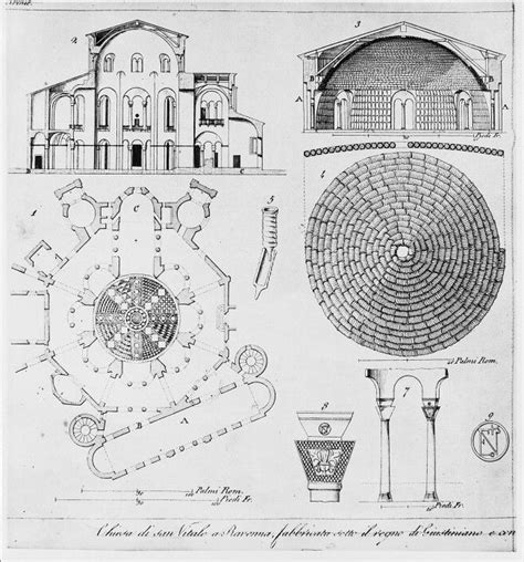San Vitale W Rawennie Przekr J Architettura Storica Architettura