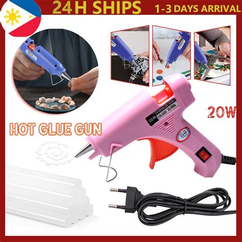 Electric Heating Melt Glue Gun Hot Glue Stick Portable Hot Melt Gun With Stand Diy Tools