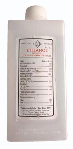 Ml Absolute Ethanol Lab Reagent Lr Grade At Litre In